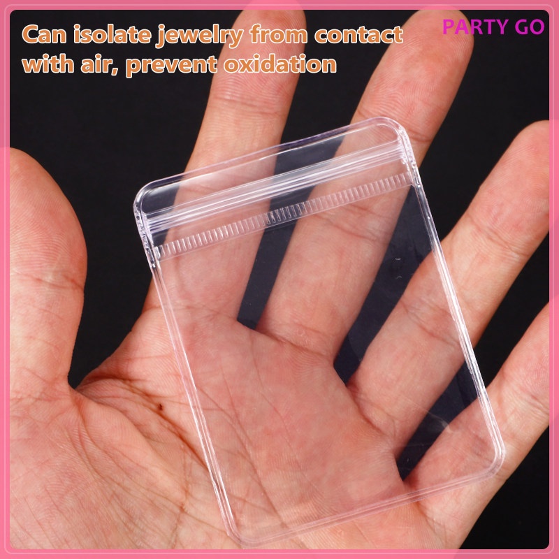 Set 100 Túi Nhựa Pvc Trong Suốt Đựng Trang Sức Tiện Lợi Khi Đi Du Lịch