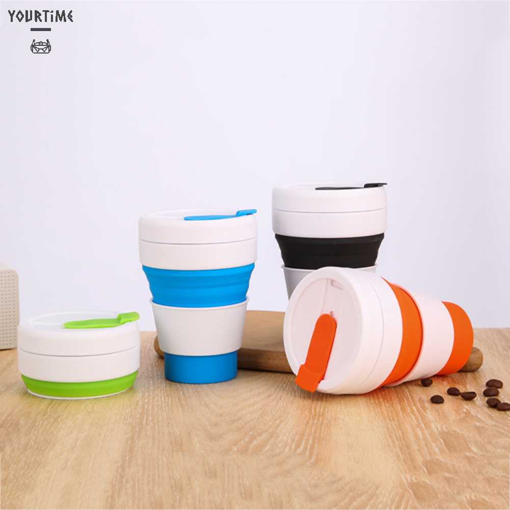 Cốc Uống Cà Phê 475ml Bằng Silicone Có Thể Tháo Rời Tiện Dụng Mang Theo Du Lịch