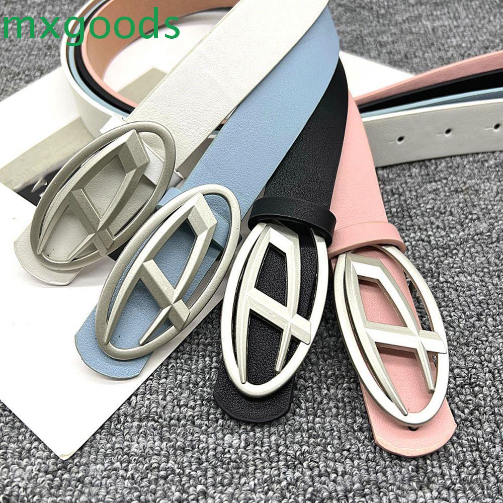 Thắt Lưng Khóa Oval In Chữ P Phong Cách Punk Hàn Quốc Thanh Lịch Dễ Phối Đồ Dành Cho Nữ Y2k