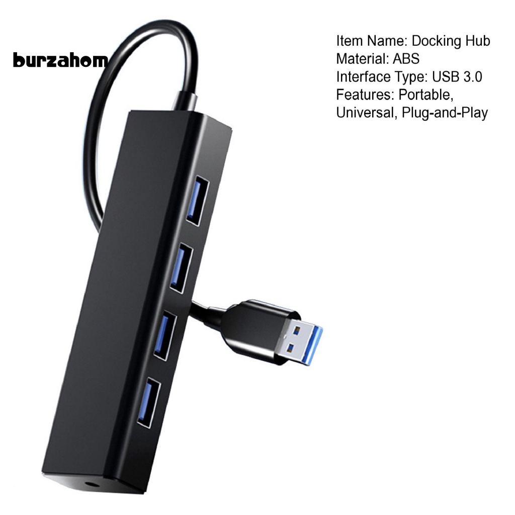 Bộ Chia 4 Cổng USB 3.0 4 Cổng Màu Đen Cho Điện Thoại / Máy Tính