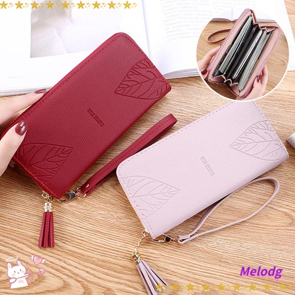 Ví Da PU Dáng Dài Có Khóa Kéo Thời Trang