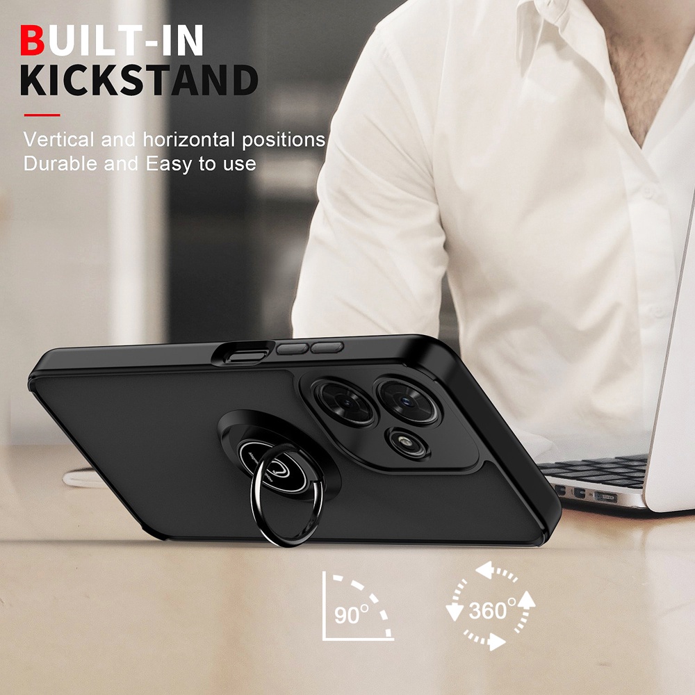 Infinix Hot 30i Hot 30 Play NFC Hot 20S Hot 20 Play Hot 12 Pro Hot 11 Note 30i Note 12 G96 Tecno Pova 5 Pova 4 Pro Vỏ điện thoại chống sốc mờ mờ sang trọng có đế kim loại