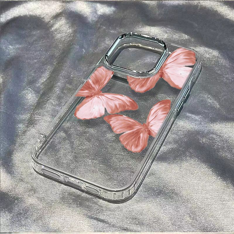 ✅Ốp Điện Thoại Mềm Chống Sốc In Hình Bướm Hồng Cho Iphone 7 plus 14pro11max13 128