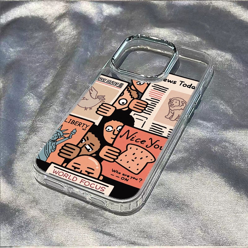 ✅Ốp Điện Thoại Mềm Chống Sốc Kiểu Dáng Đơn Giản 7DJN Cho Iphone 117Max14Pro 12Plus 138