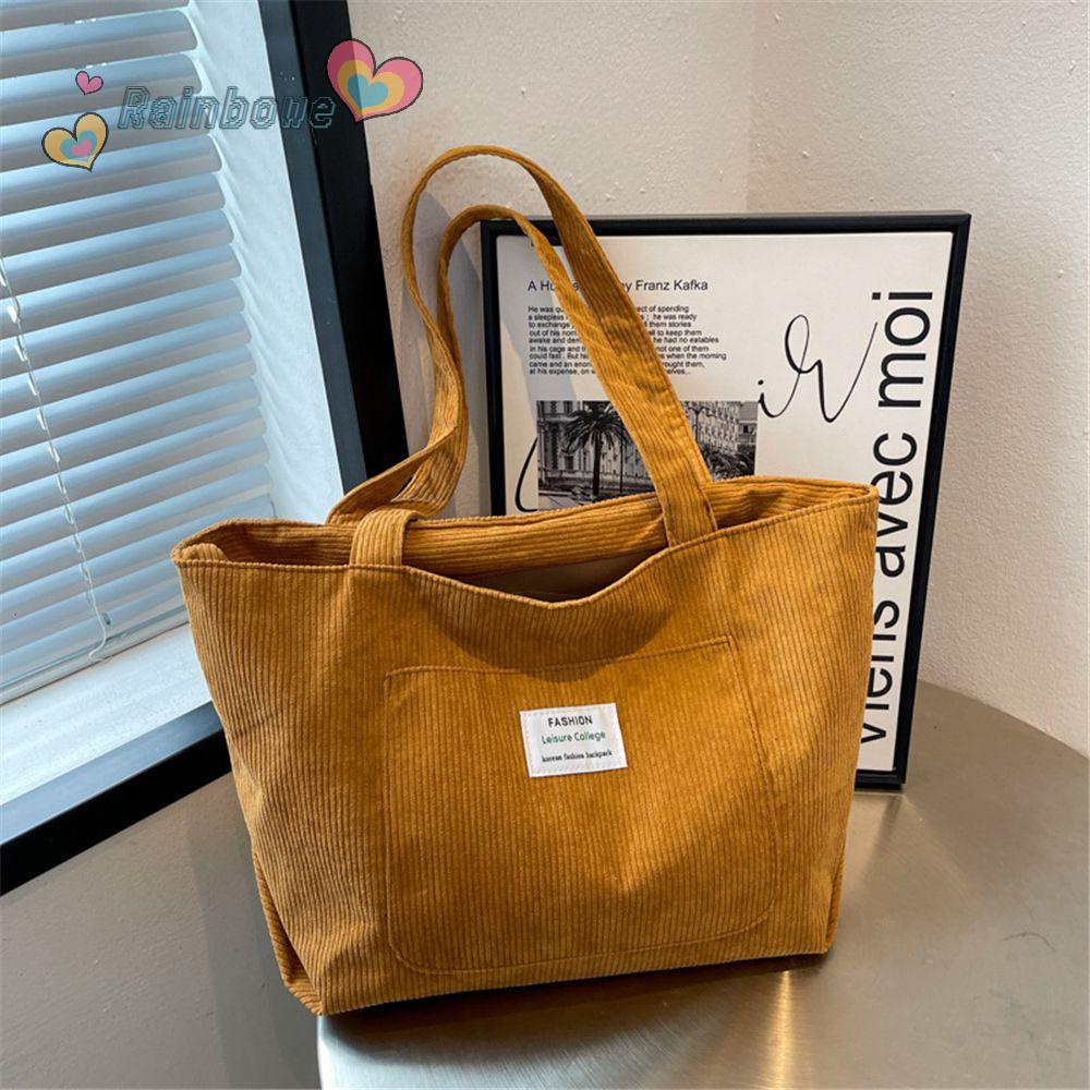 Túi Tote Đeo Vai Màu Cầu Vồng Cỡ Lớn Thời Trang Cho Nữ