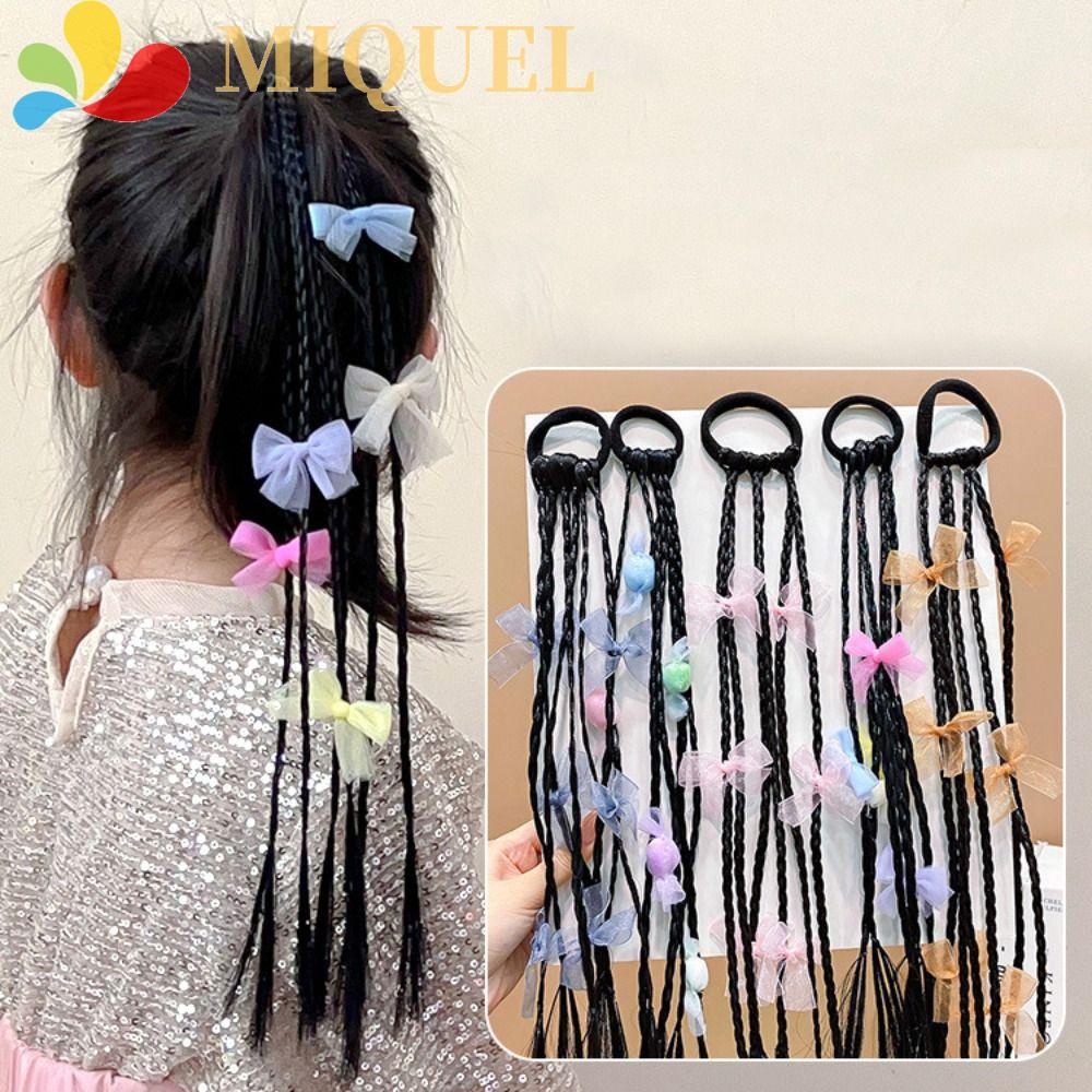 Tóc Giả Thắt Bím Bằng Sợi Tổng Hợp Co Giãn Chịu Nhiệt Cao Tự Nhiên Làm Đẹp Tóc Đuôi Ngựa Hoạt Hình Cho Bé Gái