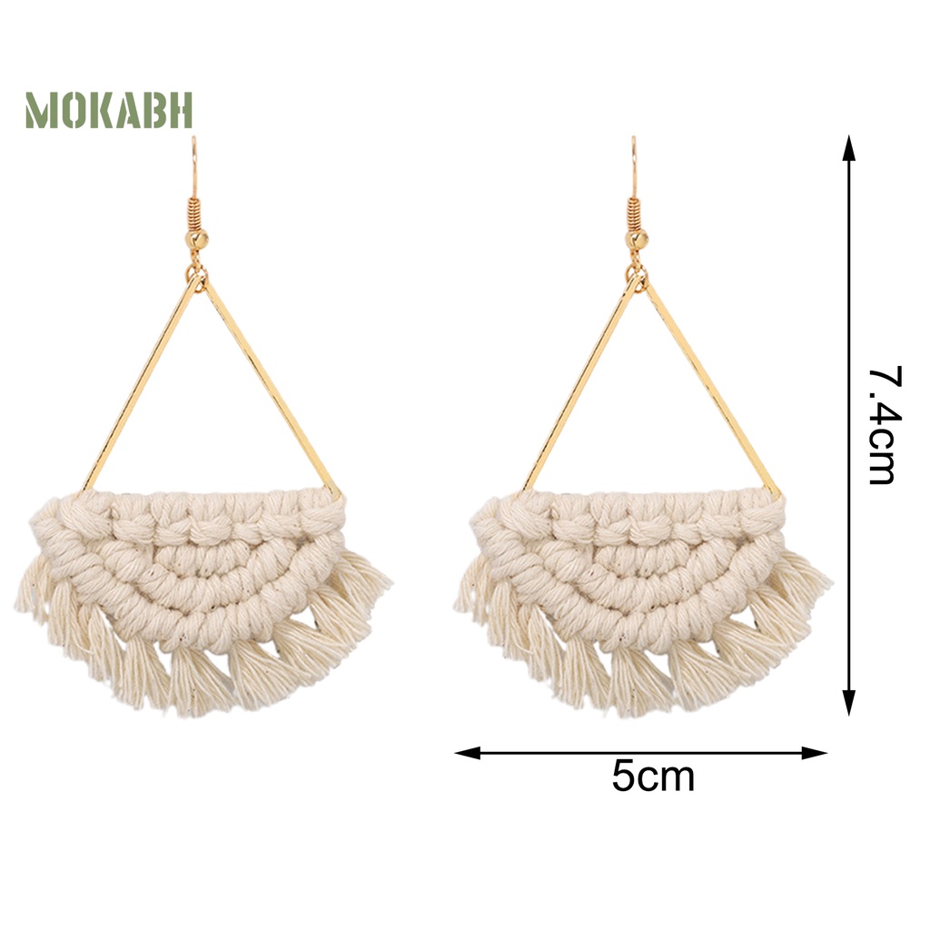 1 Đôi Bông Tai Móc Họa Tiết Vỏ Sò Phong Cách Bohemia