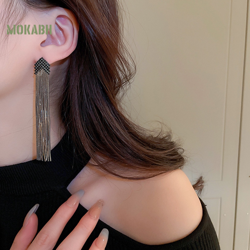 1 Đôi Bông Tai Hình Mũi Tên Đính Đá Thời Trang Dành Cho Nữ