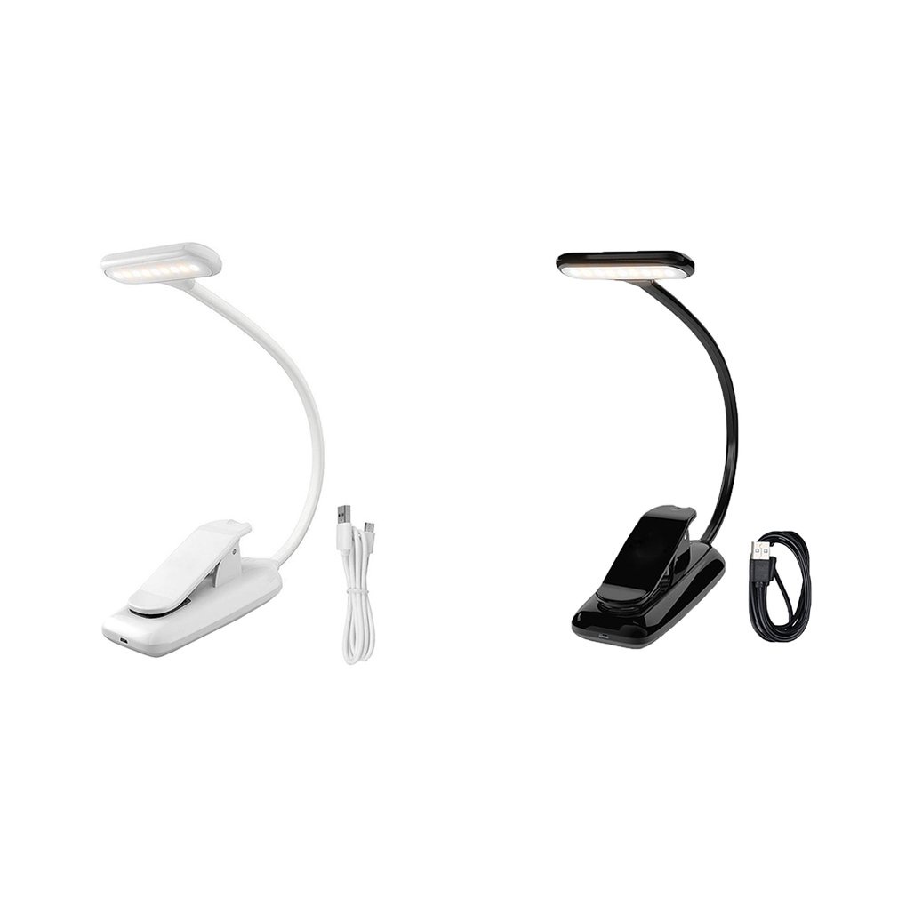 =Christmas=Rechargeable LED Book Light Reading Light Flexible Lamp Dimmer Clip Table Lamp