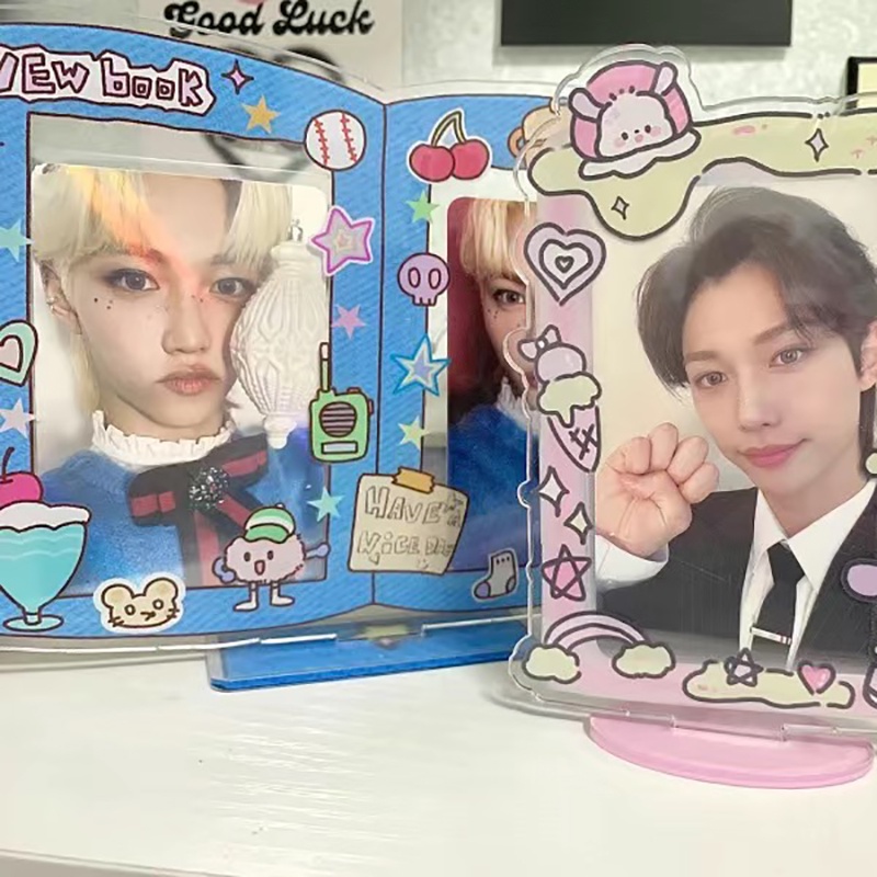 Khung Ảnh 3inch Bằng Acrylic Họa Tiết Hoạt Hình Dễ Thương Để Bàn Ốp