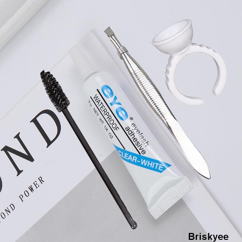 🎶Bộ 4 Bốn Món Keo Dán Lông Mi Giả Kèm Khay Nhẫn Chuyên Dụng