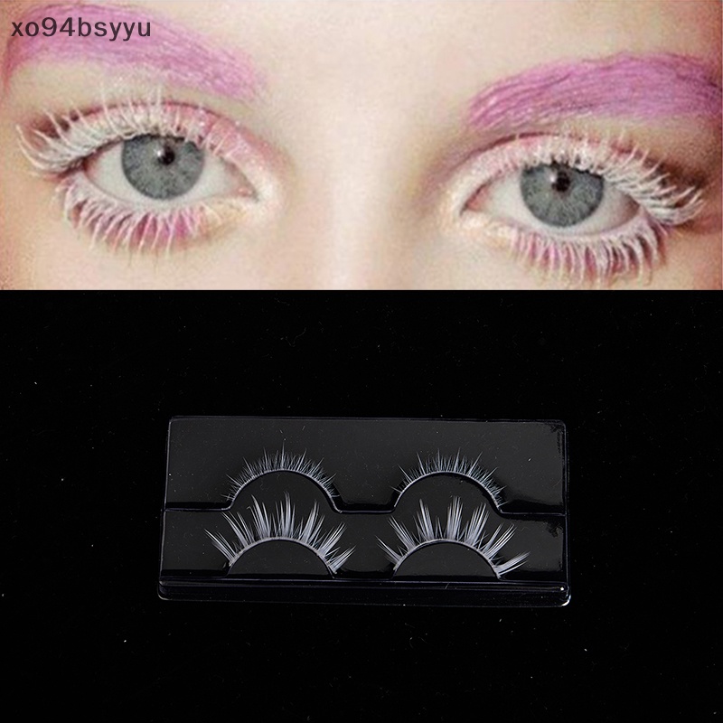 Set 2 Cặp Lông Mi Giả Màu Trắng Và Dưới Xo94Bsyu