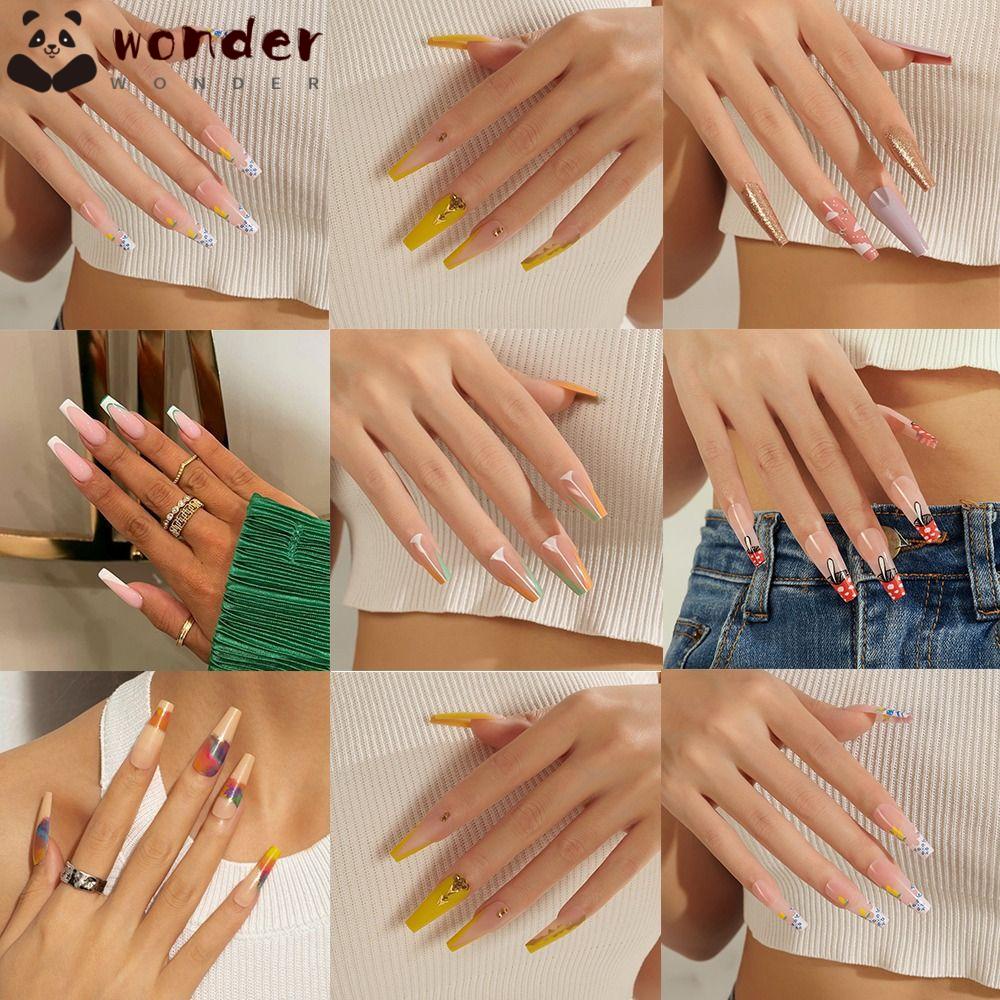 Bộ 24 Móng Tay Giả Che Phủ Toàn Diện Chất Lượng Cao