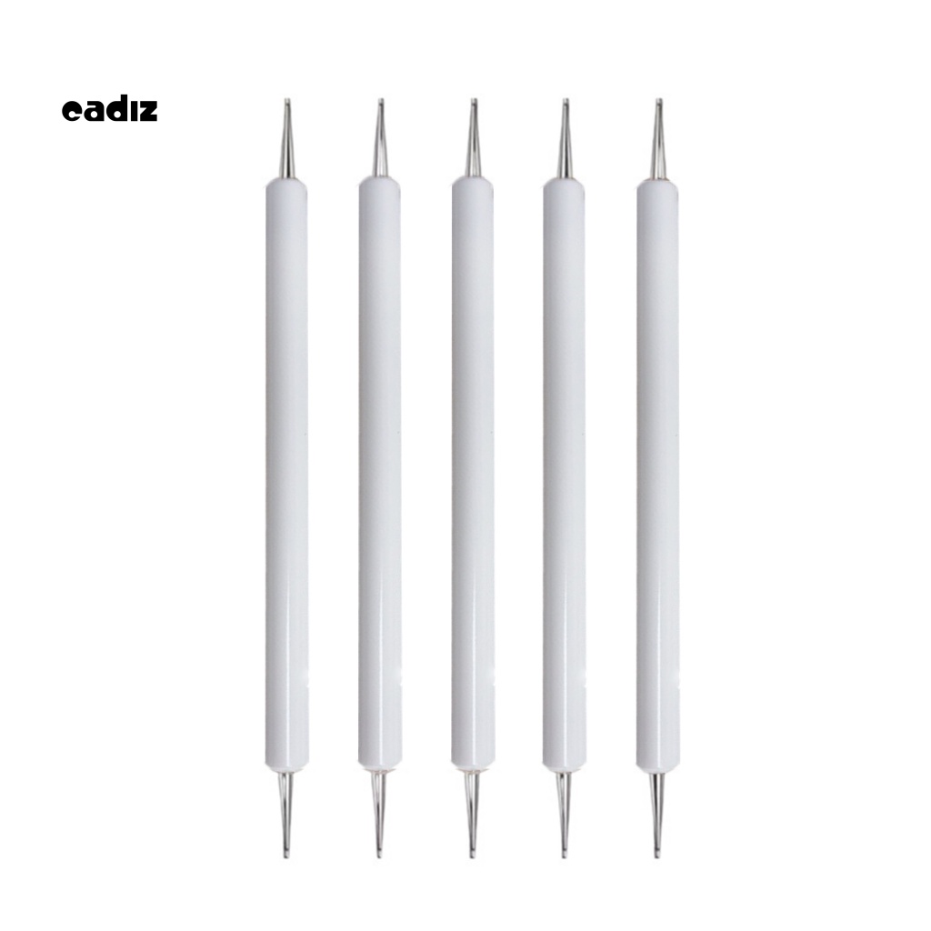 Bộ 5 Cây Cọ Hai Đầu Bằng Gỗ Dùng Trang Trí Móng Tay Chuyên Nghiệp