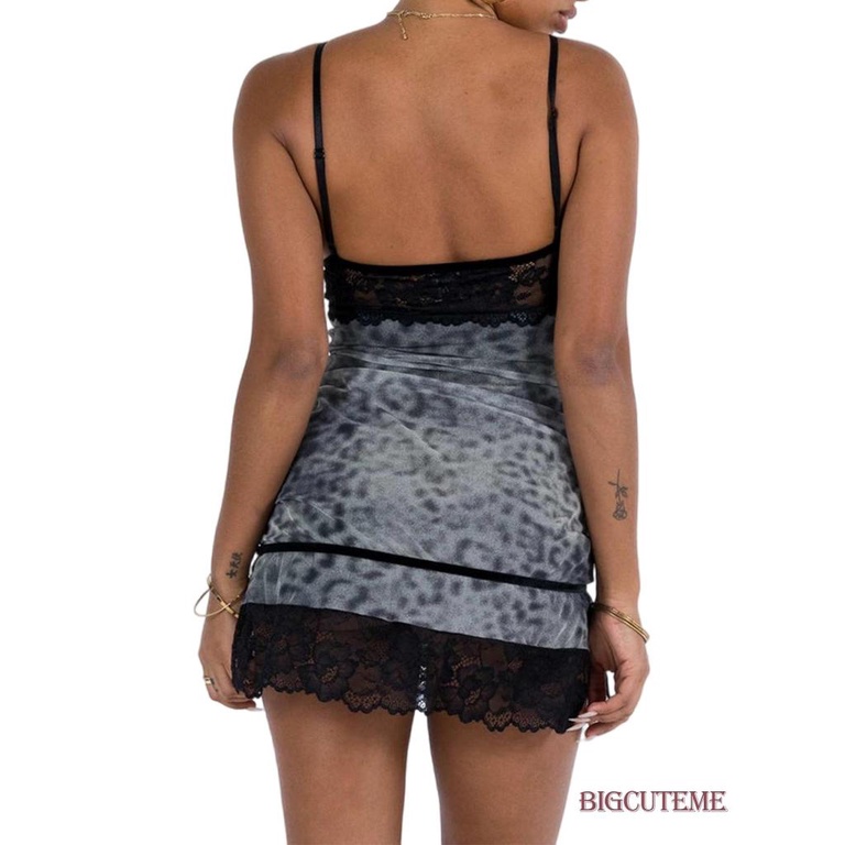 Đầm Hai Dây Phối Ren Mỏng Thời Trang Mùa Hè Cho Nữ