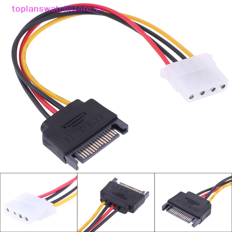 Cáp Nguồn SATA 15 Pin Sang Molex IDE 4 Pin Chuyên Dụng Cho toplanswatchstore SATA
