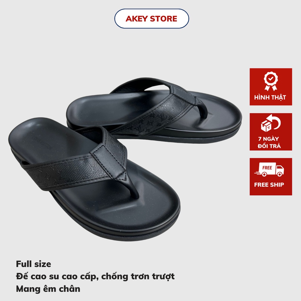 ( Hình thật) 2204 Dép xỏ ngón nam đế chống trượt, Dép kẹp nam LV - AKEY SHOP