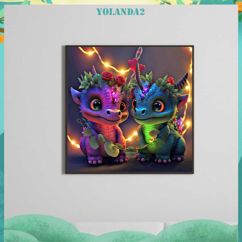 Tranh Đính Đá Kim Cương Toàn Bộ 5D DIY Hình Vẽ Khủng Long