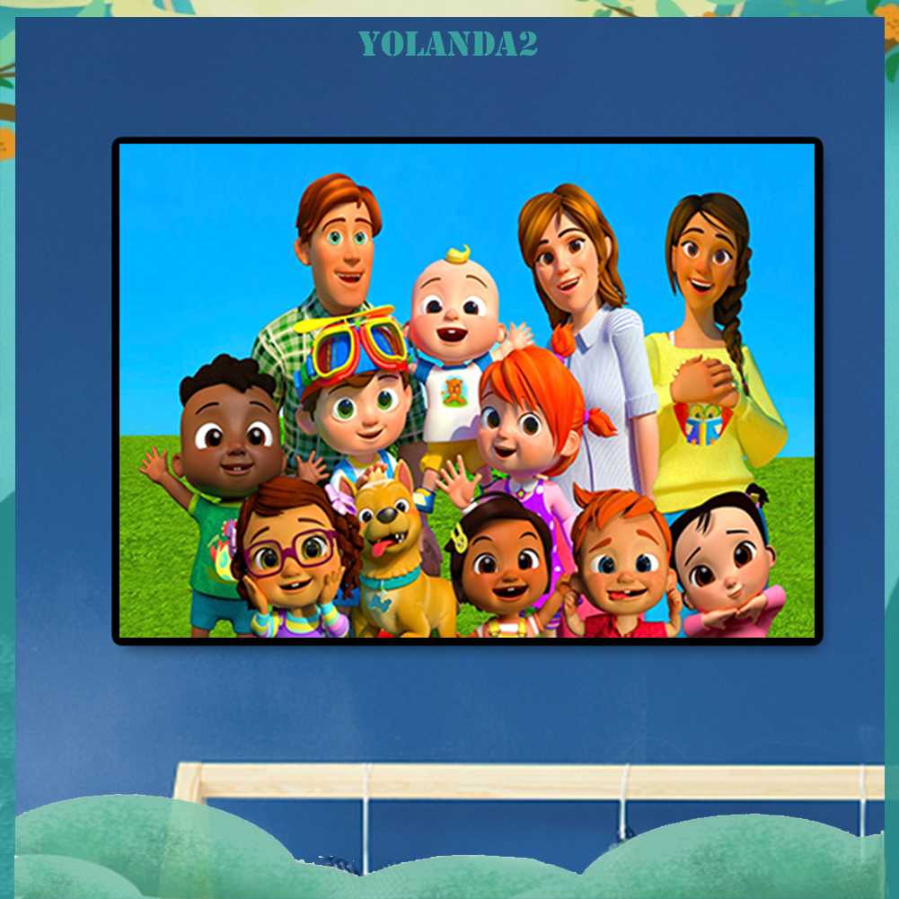 Bộ Tranh Đính Đá 5D Họa Tiết Hoạt Hình Dễ Thương Độc Đáo DIY Dùng Trang Trí Nhà Cửa