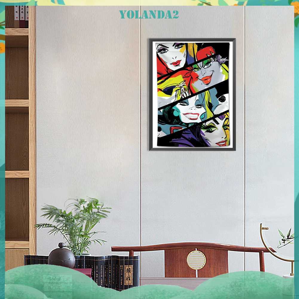 Tranh Đính Đá Kim Cương Toàn Bộ 5D DIY Hình Người Phụ Nữ Xấu