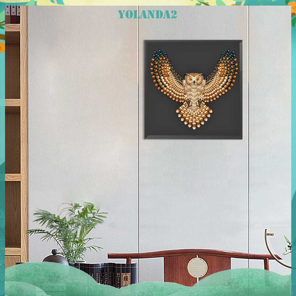 Tranh Đính Đá Kim Cương Toàn Bộ 5D DIY Hình Vẽ Con Cú