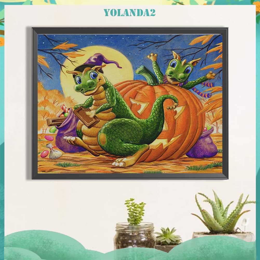 Tranh Đính Đá Kim Cương Toàn Bộ 5D DIY Hình Vẽ Khủng Long