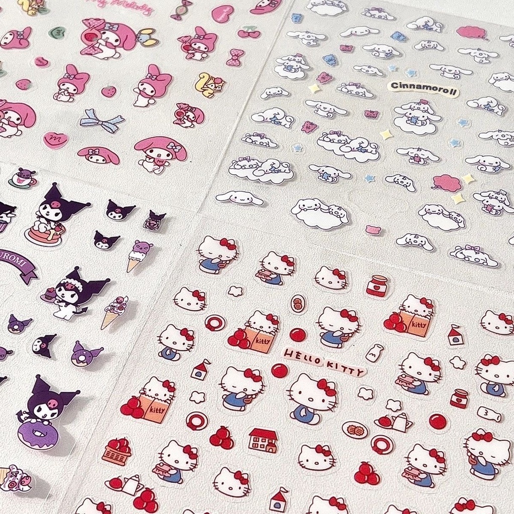 Miếng Dán Trong Suốt Họa Tiết Hoạt Hình Sanrio Dễ Thương Chống Thấm Nước Trang Trí S