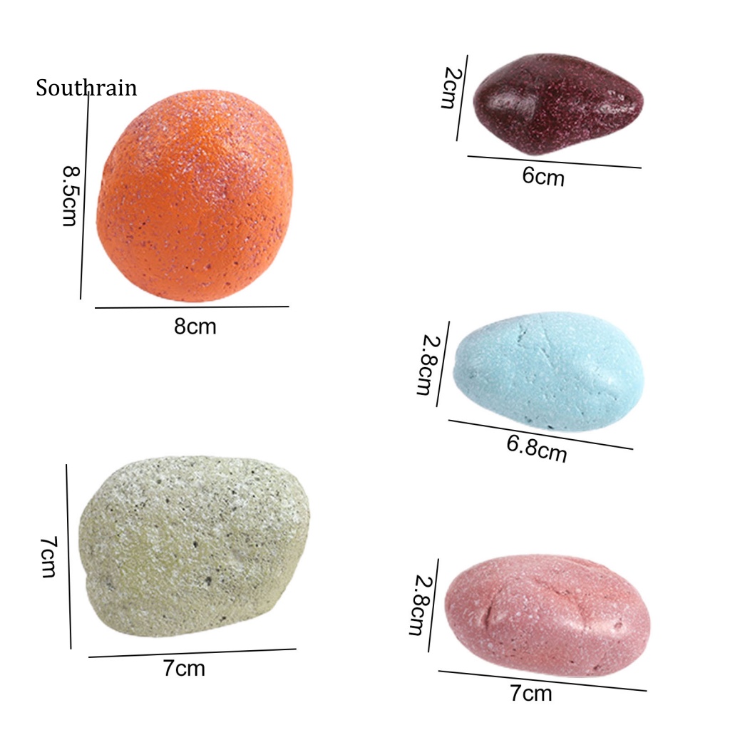 Bộ 5 Viên Đá Nhân Tạo Tự Nhiên Không Ô Nhiễm Trang Trí Bể Cá