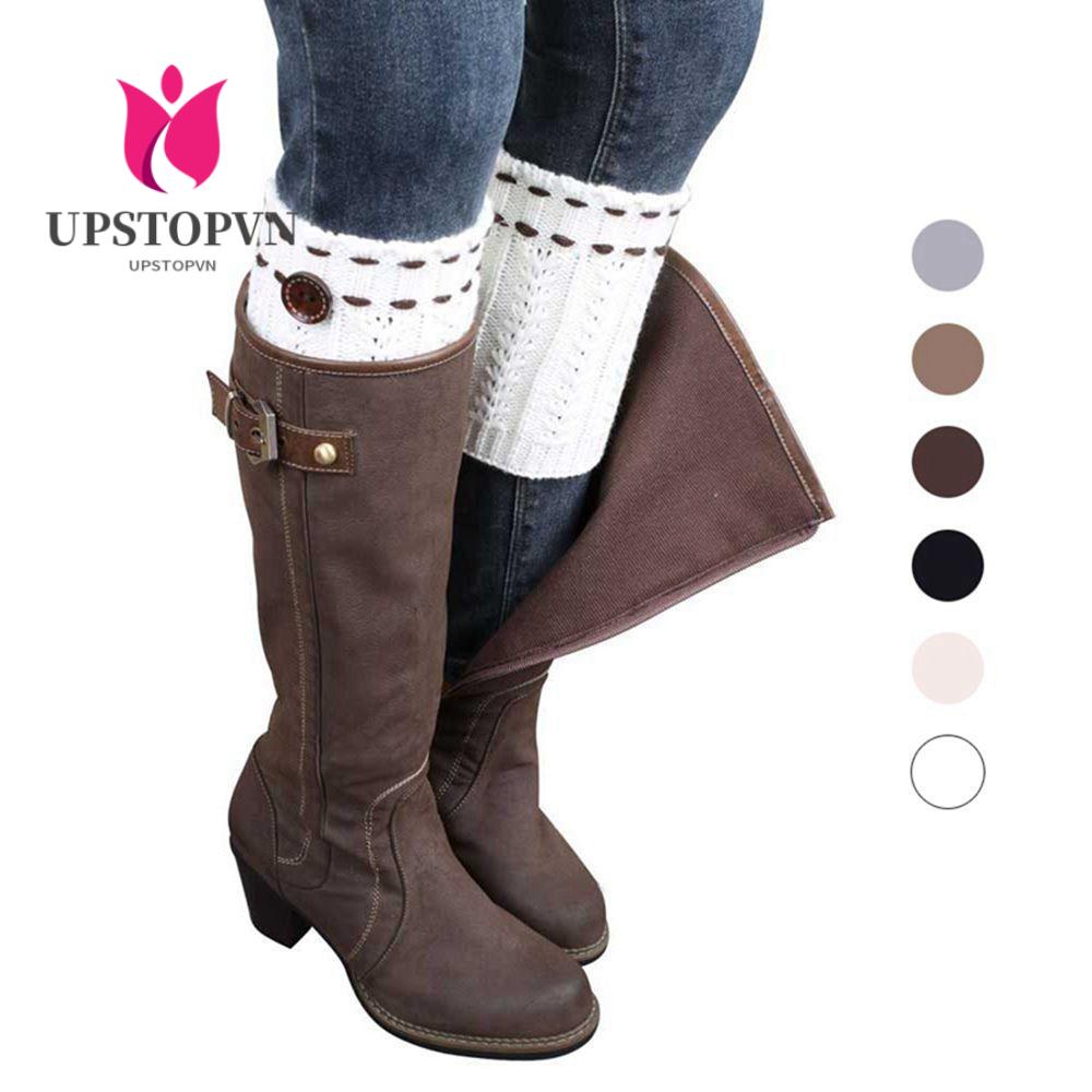 Tất Ống Chân Dệt Kim Giữ Ấm Cho Nữ