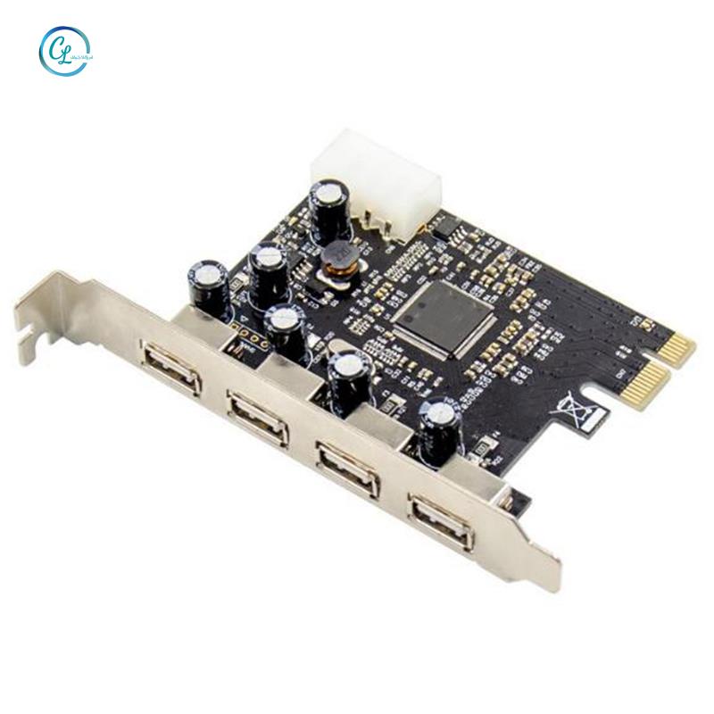 Thẻ Mở Rộng PCI-E 4 Cổng USB 2.0 480Mbps Hỗ Trợ USB1.1 MCS9990 Cho Windows 7 / XP