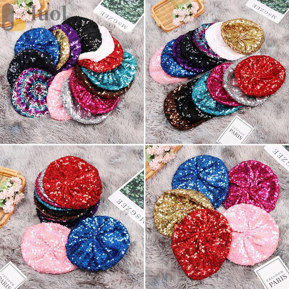 Mũ Beret LUOL Đính Kim Sa Lấp Lánh Thời Trang Mới