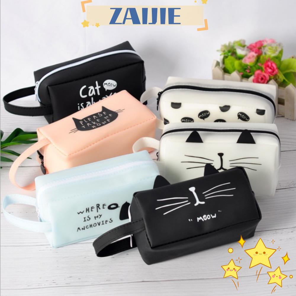 Túi Đựng Bút ZAIJIE24 Có Khóa Kéo Đa Năng Tiện Dụng Cho Học Sinh