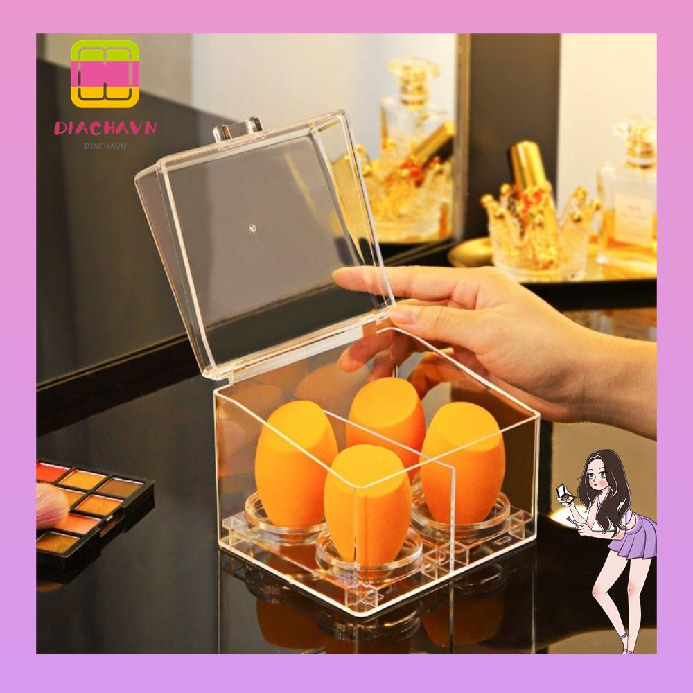 Hộp Đựng Bông Tẩy Trang Bằng Acrylic Tiện Dụng