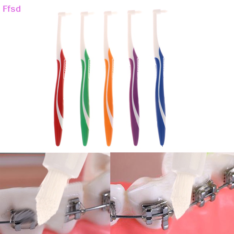 {Ffsd} Bàn Chải Đánh Răng Một Đầu Chỉnh Nha Chăm Sóc Răng Miệng * Bán Chạy