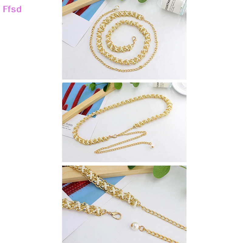 {Ffsd} Thắt Lưng Co Giãn Đính Hạt Ngọc Trai Thanh Lịch Đa Năng Thiết Kế Thời Trang * Bán Chạy Cho Nữ