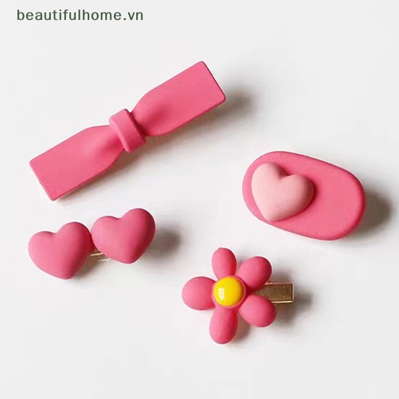 Kẹp Tóc BB Hình Trái Tim Dễ Thương Cho Bé Gái