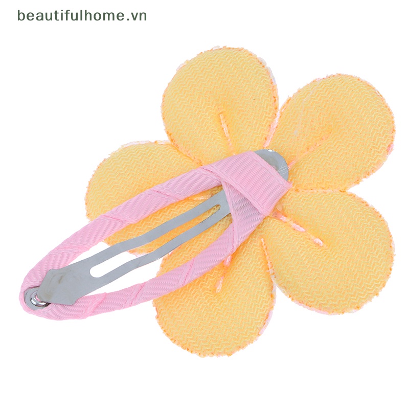 1 Cặp Kẹp Tóc Hoa Vải Đơn Giản Dễ Thương Cho Bé Gái