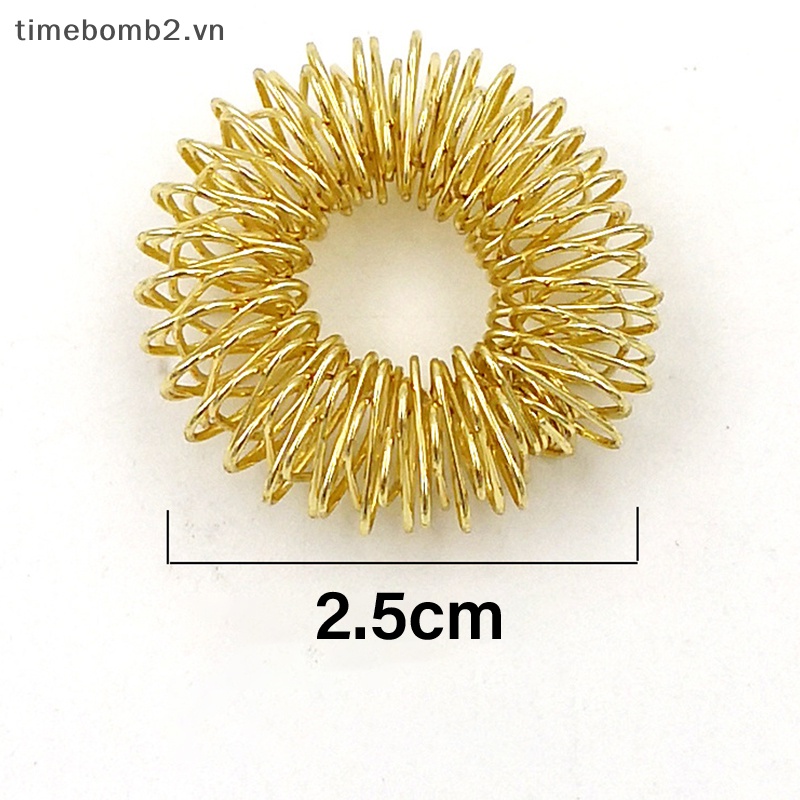 Set 10 Nhẫn Thép Không Gỉ Mát Xa Ngón Tay Giúp Thư Giãn