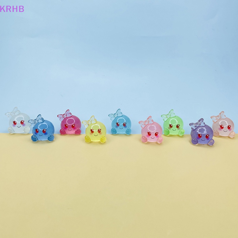 Set 5 Mặt Dây Chuyền Ba Chiều Bằng Nhựa Phát Quang Hình Hoạt Hình Dễ Thương Trang Trí DIY Mới