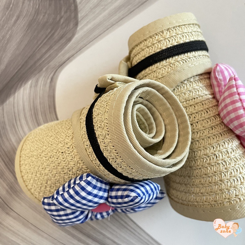 Khung Thành Cho Bé Chất Lượng Cao❤Nón Cối Rộng Vành Hở Chóp Chống Tia UV Thiết Kế Đơn Giản Thời Trang Đi Biển Mùa Hè Xinh Xắn