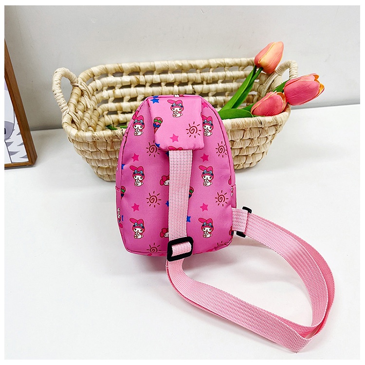 Túi Đeo Chéo Ngực Siêu Nhẹ In Hoạt Hình My Melody Dễ Thương Cho Bé Mẫu Giáo