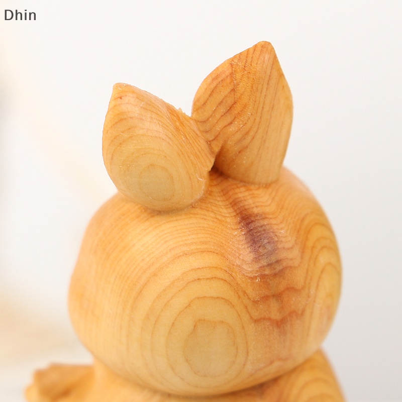 [Dhin] Phụ Kiện Trang Trí Túi Xách / Xe Hơi Hình Thỏ Tifu Mini Bằng Gỗ Chạm Khắc Thủ Công Dễ Thương Thích Hợp Làm Quà Tặng Cho Bé