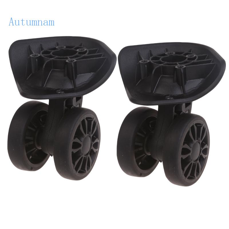 Set 2 Bánh Xe Đẩy Hành Lý Thay Thế Xoay 360 Độ Không Ồn