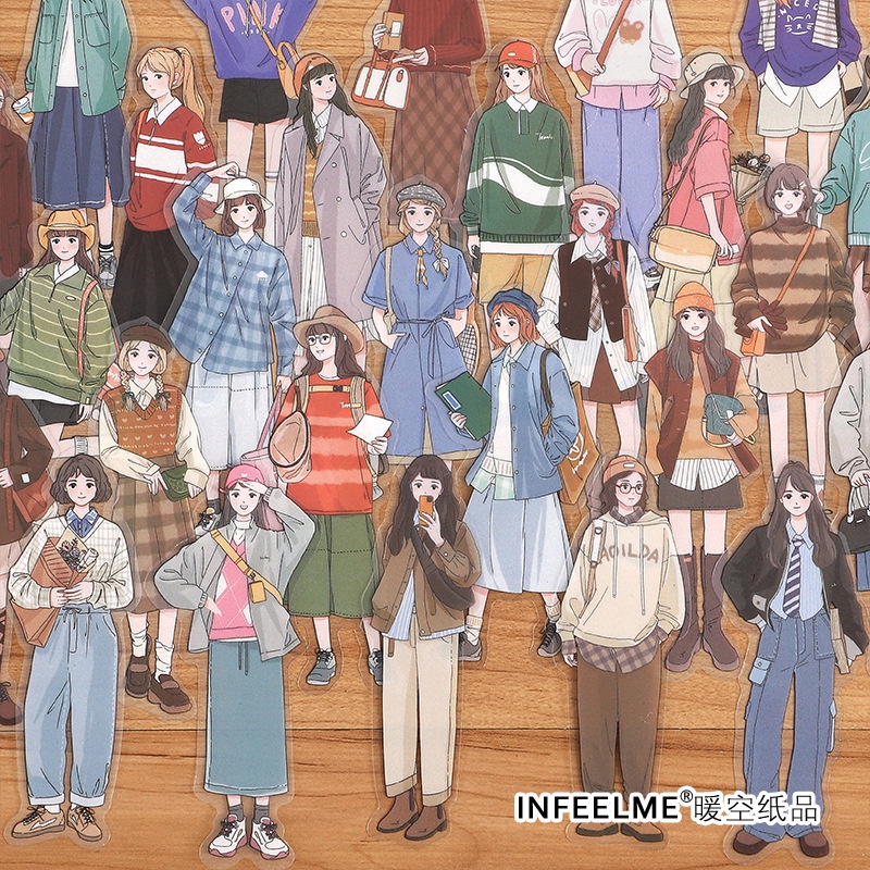 Winzige 40 miếng hình dán sticker trang trí Sticker cute chất lượng cao dán cực đẹp dán trang trí sổ tay điện thoại