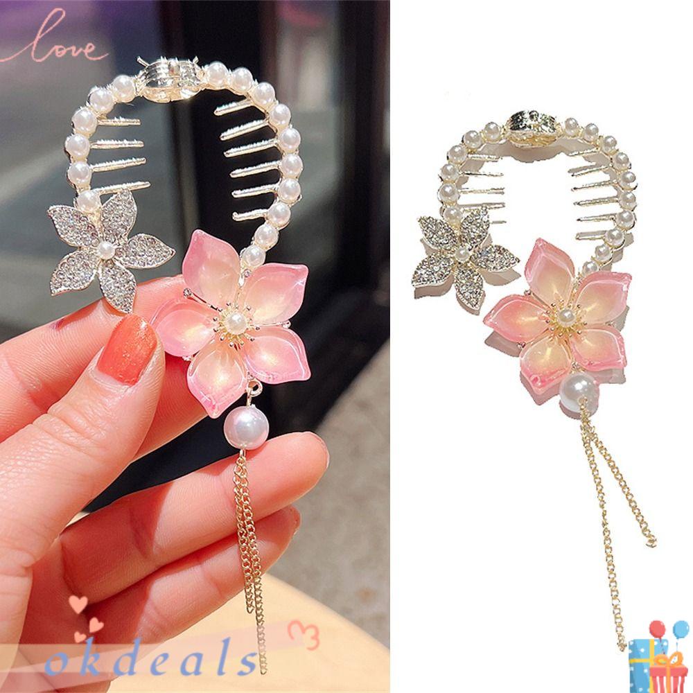 OKDEALS Kẹp Tóc Kim Loại Đính Đá Nhiều Màu Sắc Đầy Cá Tính