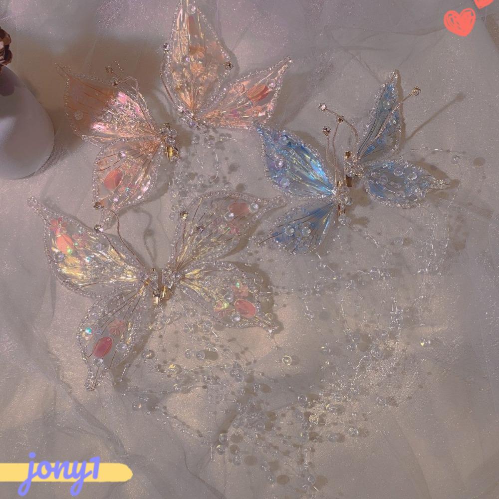 Kẹp Tóc Cánh Bướm Trong Suốt Nhiều Màu Sắc Dễ Thương