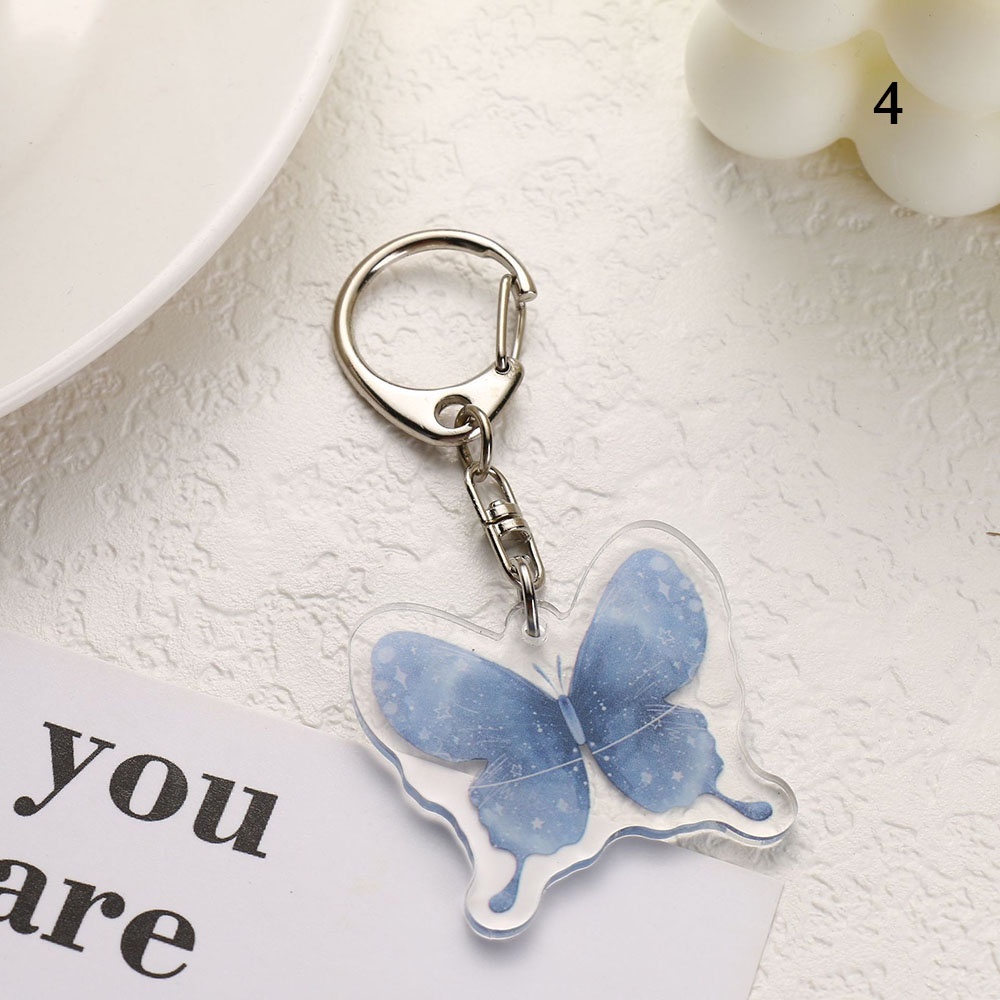 Móc Khóa Hình Bướm Bằng Acrylic Nhiều Màu Sắc Xinh Xắn