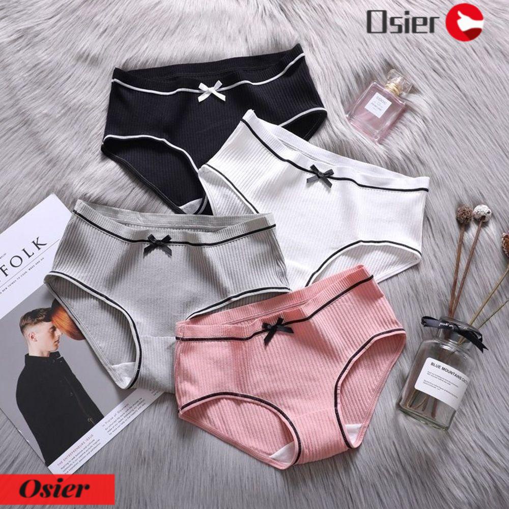 1 Quần Lót Lưng Vừa Không Đường May Thoáng Khí Thời Trang Cho Nữ
