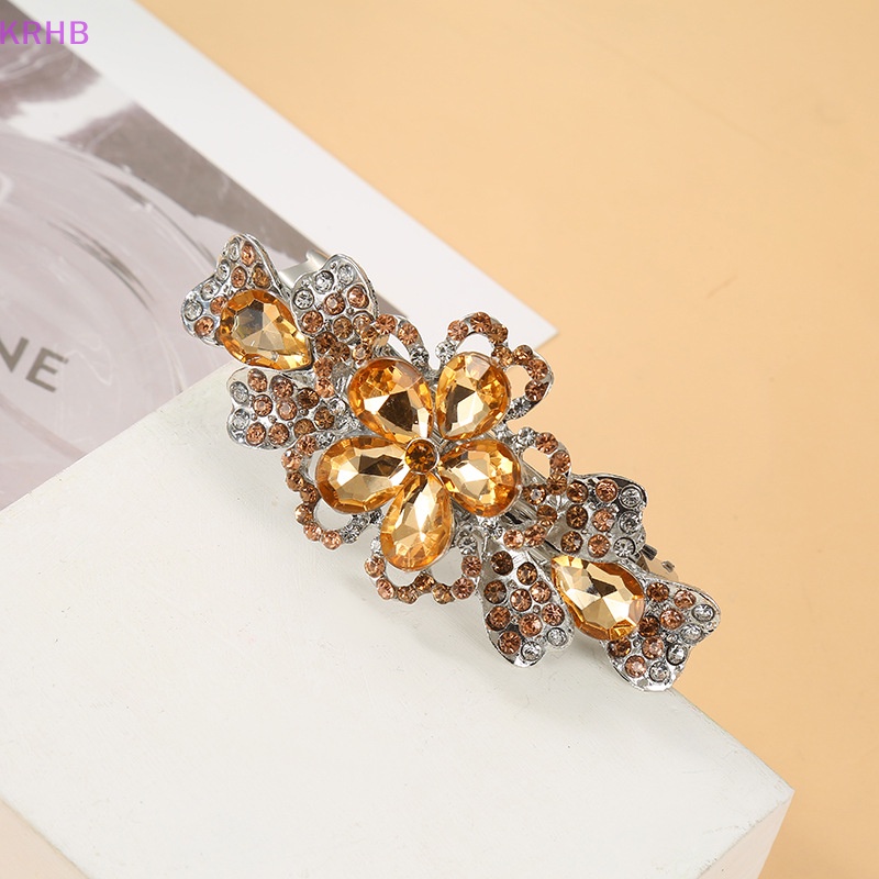 Kẹp Tóc Đuôi Công Đính Kim Cương Giả Thời Trang Mới