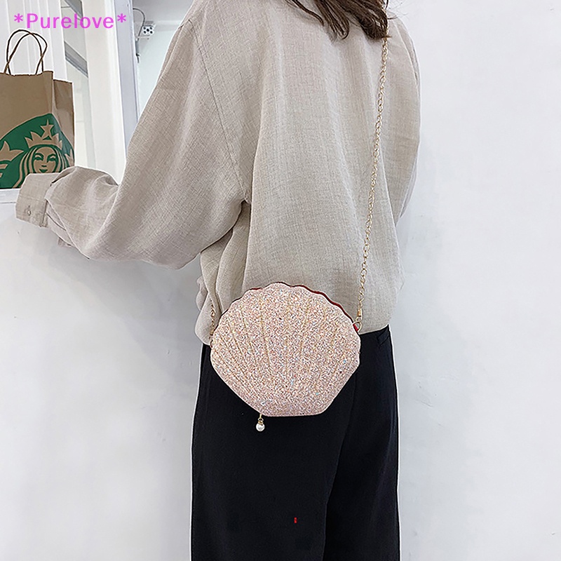 Túi Đeo Chéo Mini Đính Hạt Ngọc Trai Lấp Lánh Xinh Xắn Mới